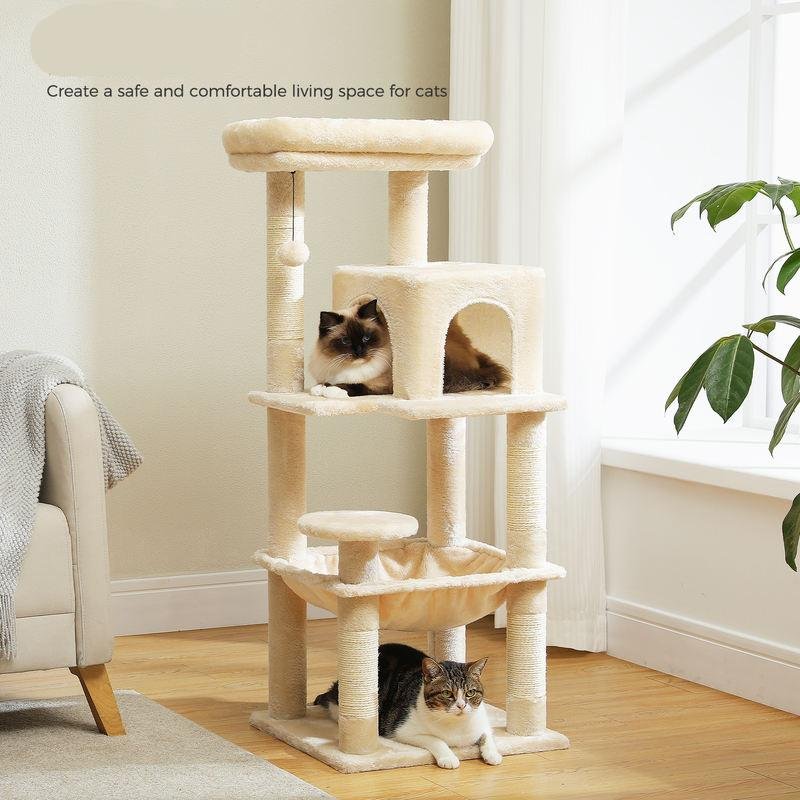 Multi-Level Cat Tree for Indoor Large Cat Tower with Sisal Scratching Post Cat Condo House Cat Scratcher Kitty Cat Toys, 6 color Multi-Level Cat Tree for Indoor Large Cat Tower with Sisal Scratching Post Cat Condo House Cat Scratcher Kitty Cat Toys, 6 color