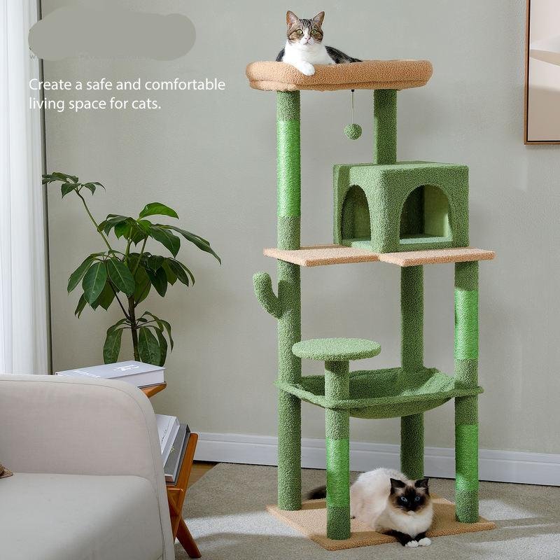 Multi-Level Cat Tree for Indoor Large Cat Tower with Sisal Scratching Post Cat Condo House Cat Scratcher Kitty Cat Toys, 6 color Multi-Level Cat Tree for Indoor Large Cat Tower with Sisal Scratching Post Cat Condo House Cat Scratcher Kitty Cat Toys, 6 color