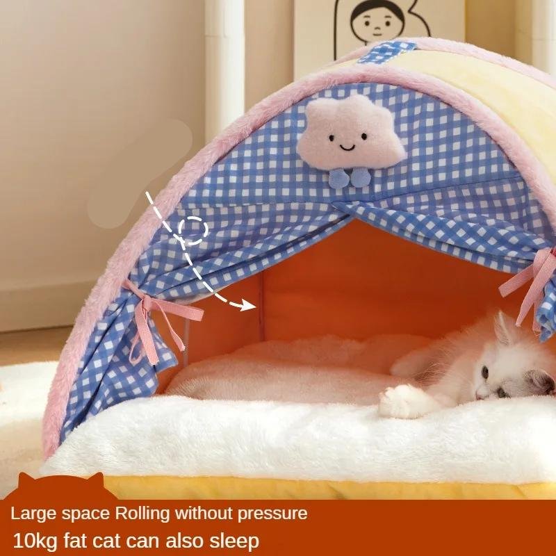 Your Pet Cat Autumn and winter new cat nest tent nest pad villa closed warm pet supplies four seasons Your Pet Cat Autumn and winter new cat nest tent nest pad villa closed warm pet supplies four seasons